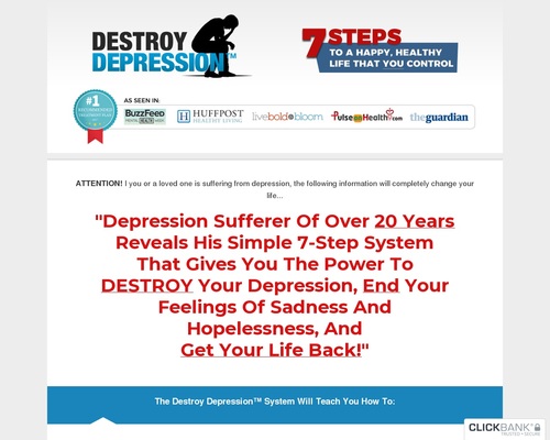 The Destroy Depression™ System – Cure Depression Naturally