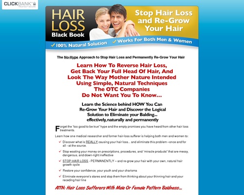 Hair Loss Black Book – Stop Hair Loss & Re-Grow Your Hair