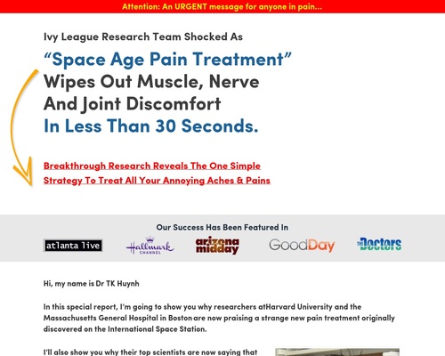 Space Age Pain Treatment Wipes Out Pain