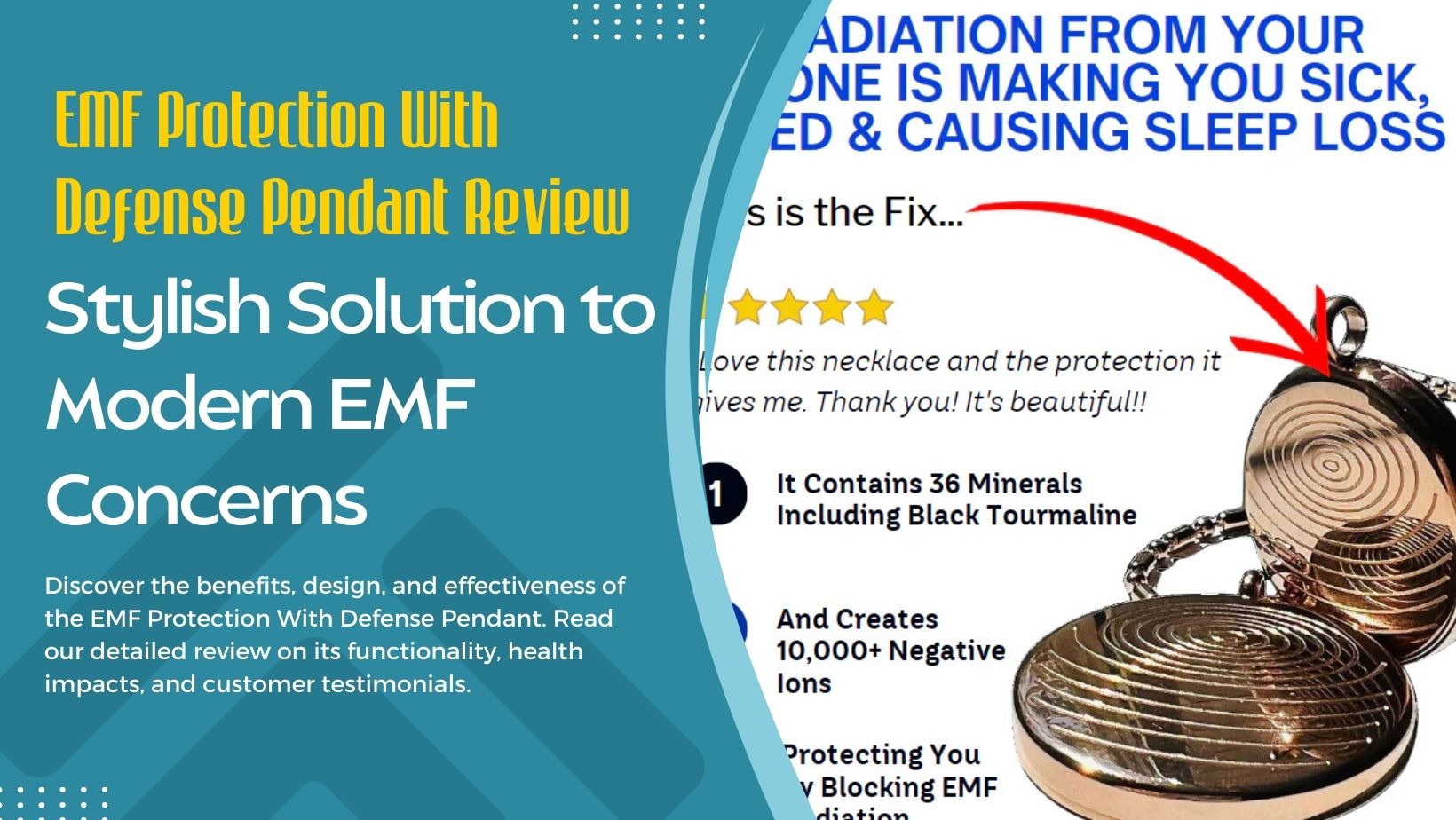 EMF Protection With Defense Pendant Review: Stylish Solution to Modern EMF Concerns